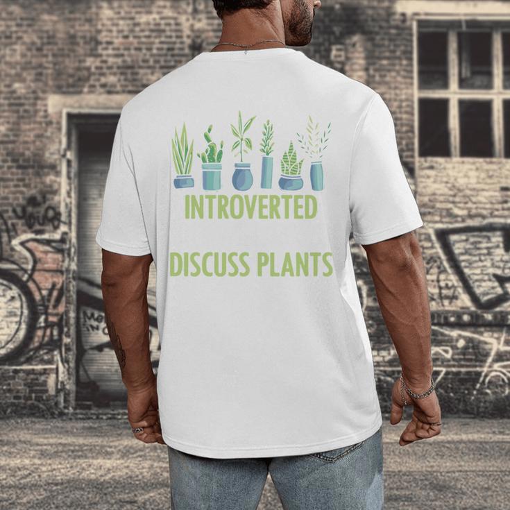 Introvert Farming Life Gardening For Geeky Plant Lover Men's Back Print T-Shirt