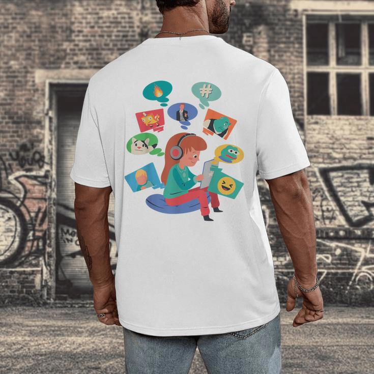 Introvert Meme Anti People Antisocial Meme Lovers Men's Back Print T-Shirt