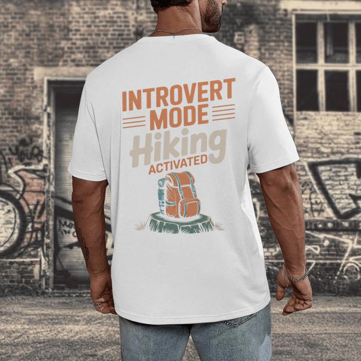 Introvert Mode Hiking Activated Hiker Men's Back Print T-Shirt Introvert Mode Hiking Activated Hiker Men's Back Print T-Shirt