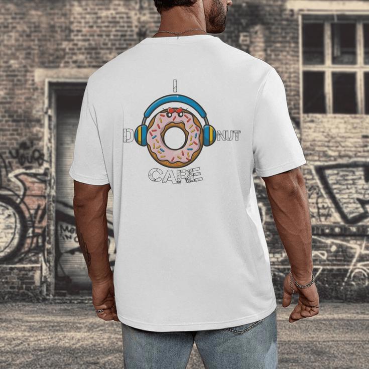 Introvert Music Lover Donuts Sarcastic Men's Back Print T-Shirt Introvert Music Lover Donuts Sarcastic Men's Back Print T-Shirt