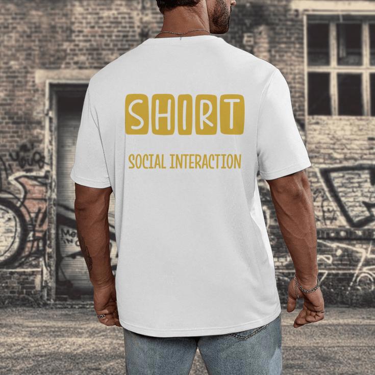 Introvert Quote Motivational For Men Women Kids Men's Back Print T-Shirt Introvert Quote Motivational For Men Women Kids Men's Back Print T-Shirt