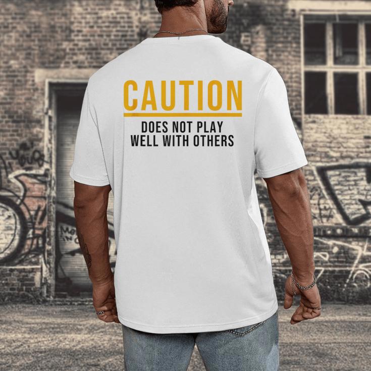 Introverted Does Not Play Well Competitive Athletic Men's Back Print T-Shirt Introverted Does Not Play Well Competitive Athletic Men's Back Print T-Shirt