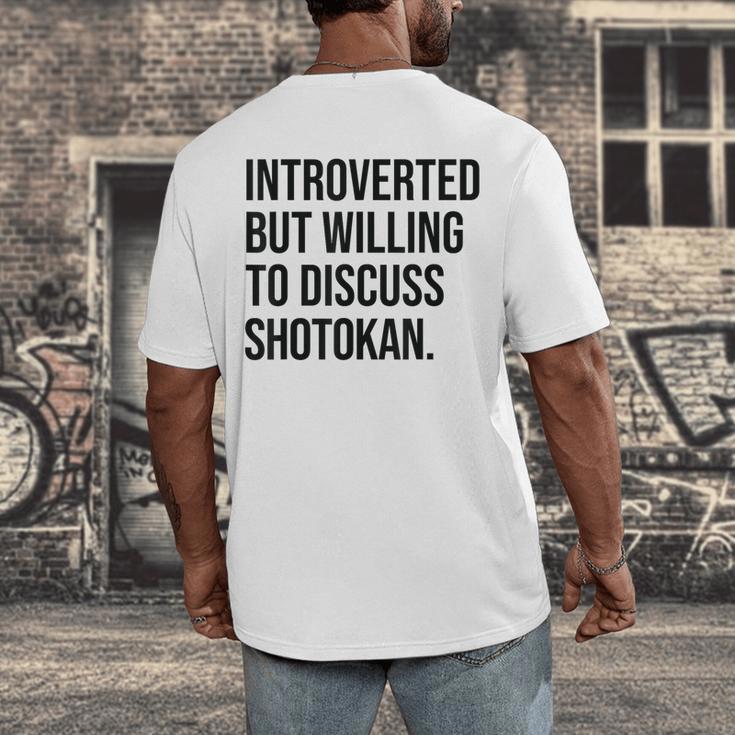Introverted Shotokan Karate Introvert Men's Back Print T-Shirt
