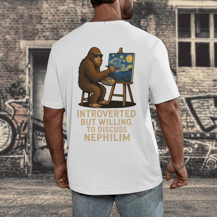 Introverted But Willing To Discuss Nephilim Men's Back Print T-Shirt