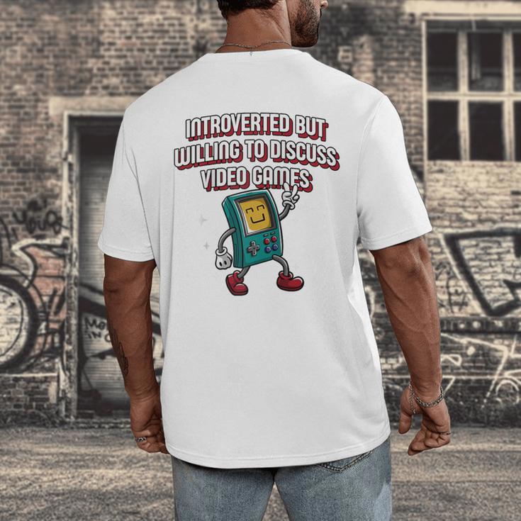 Introverted But Willing To Discuss Video Games Introvert Raglan Baseball Tee Men's Back Print T-Shirt Introverted But Willing To Discuss Video Games Introvert Raglan Baseball Tee Men's Back Print T-Shirt