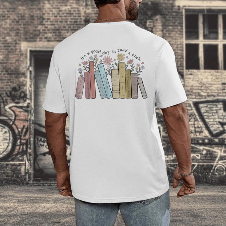 It's a Good Day To Read a Book Men's Back Print T-Shirt