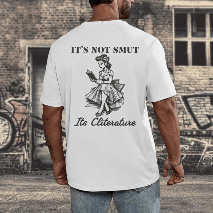 It's Not Smut It's Literature Smut Book Reader Men's Back Print T-Shirt It's Not Smut It's Literature Smut Book Reader Men's Back Print T-Shirt