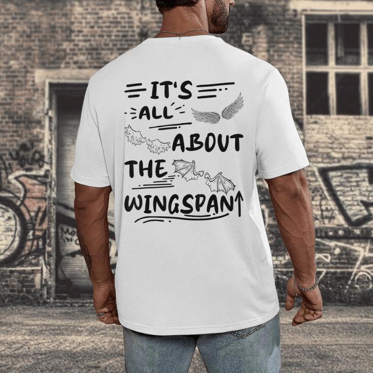 It's All About The Wingspan For Book Lover Men's Back Print T-Shirt