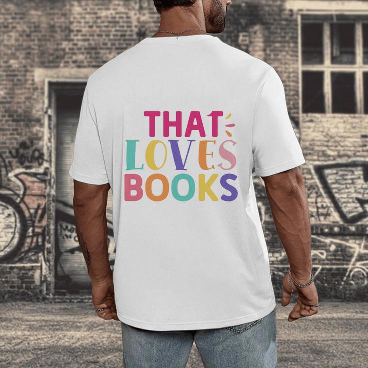 Just a Girl Who Loves Books Reader Girls Bookish Women Men's Back Print T-Shirt