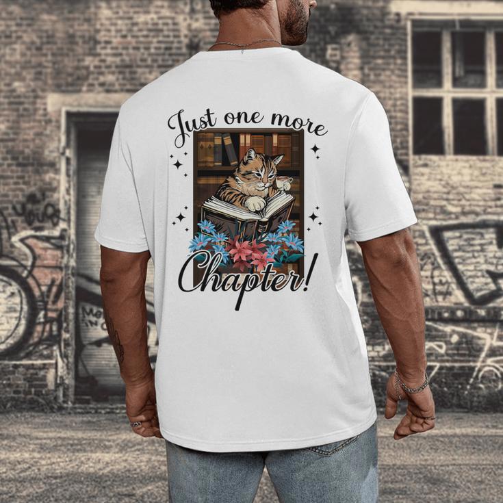 Just One More Chapter Cat Reading Books Coffee Lovers Premium Tri-Blend Men's Back Print T-Shirt Just One More Chapter Cat Reading Books Coffee Lovers Premium Tri-Blend Men's Back Print T-Shirt