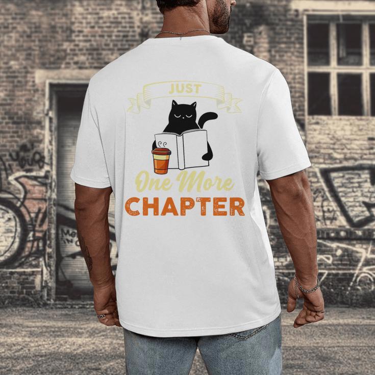 Just One More Chapter Fun Cat Coffee Reading Book Premium Tri-Blend Men's Back Print T-Shirt Just One More Chapter Fun Cat Coffee Reading Book Premium Tri-Blend Men's Back Print T-Shirt