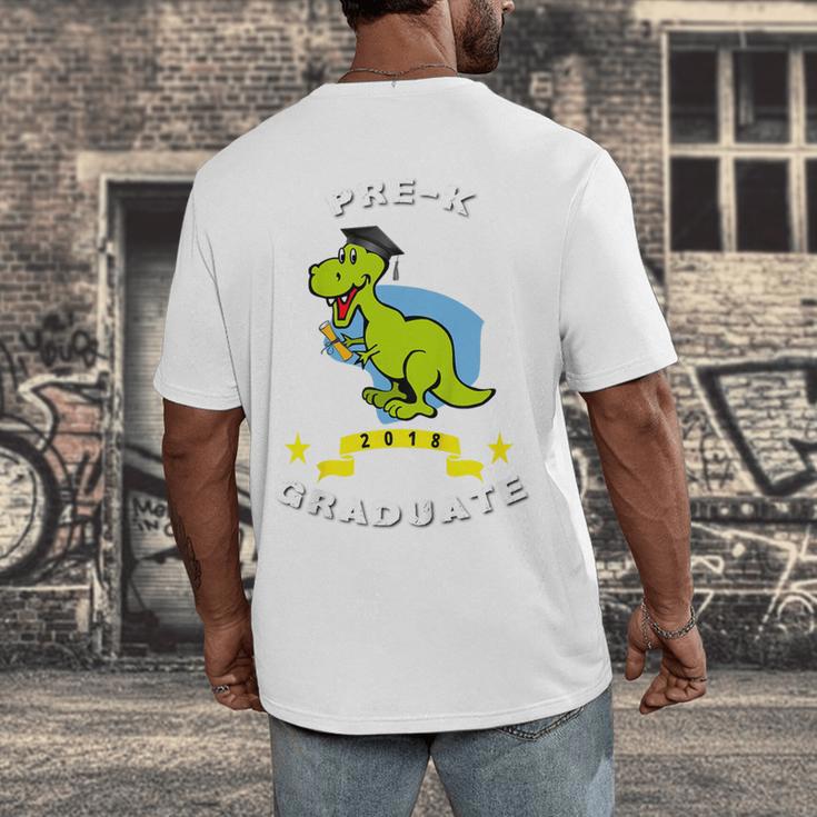 Kids Dinosaur Pre-K Graduation TShirt Kids Preschool Graduation Men's Back Print T-Shirt