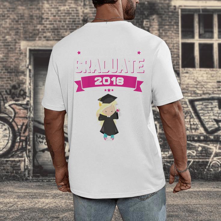 Kids Kindergarten Graduate 2018 Graduation Girls Men's Back Print T-Shirt