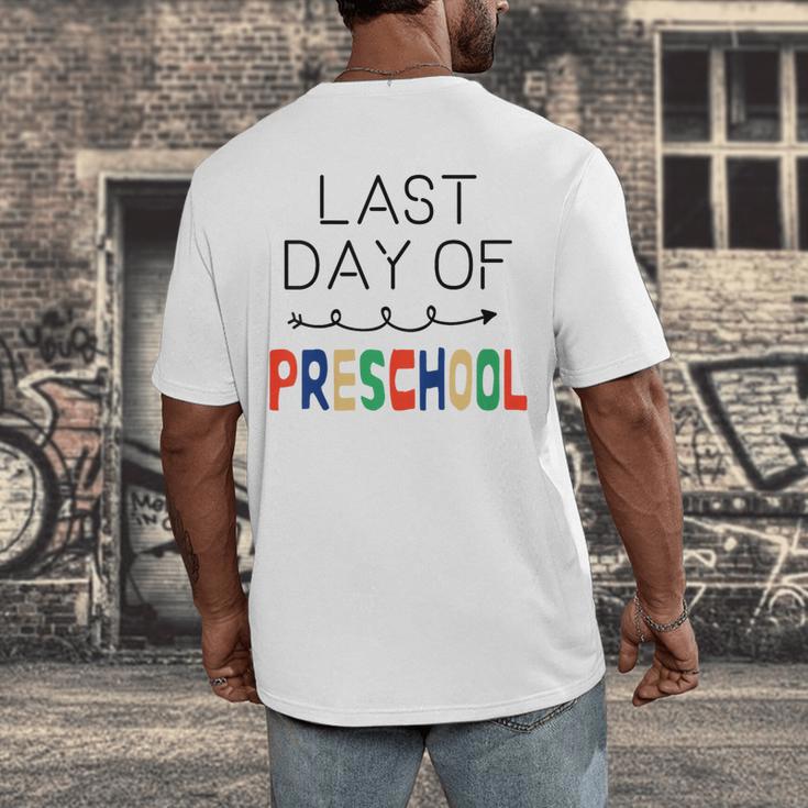 Kids Last Day Of Preschool Graduation Men's Back Print T-Shirt