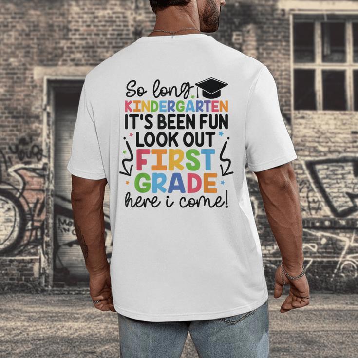 Kindergarten Graduation Graduate 1st Grade Here I Come Kids Men's Back Print T-Shirt
