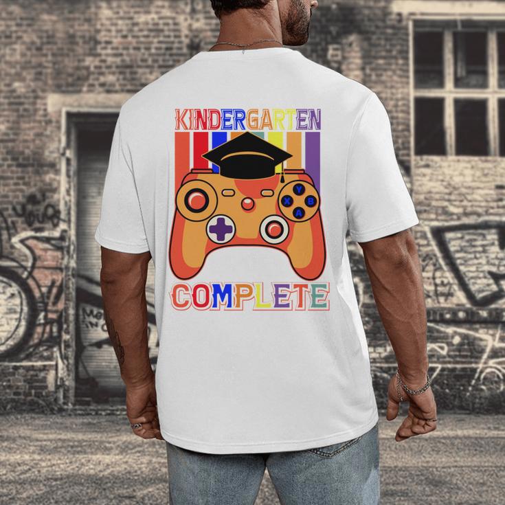 Kindergarten Graduation Level Complete Gamer Graduation Kids Men's Back Print T-Shirt