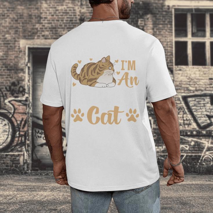 Kitty Pet Lover Introvert Person Cats Show Family Member Men's Back Print T-Shirt