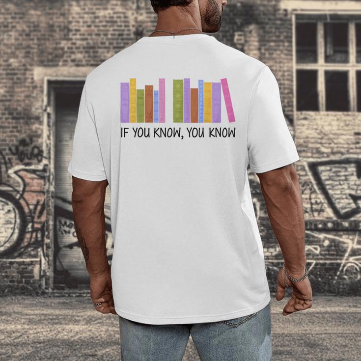 If You Know You Know 6 7 Reading Books Lovers Men's Back Print T-Shirt If You Know You Know 6 7 Reading Books Lovers Men's Back Print T-Shirt