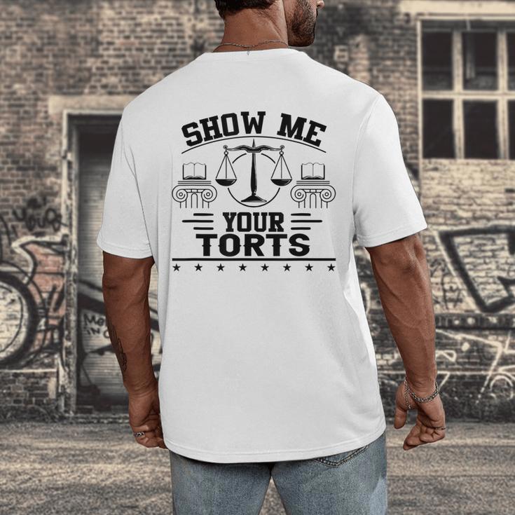 Law School Graduation Bar Exam Men's Back Print T-Shirt