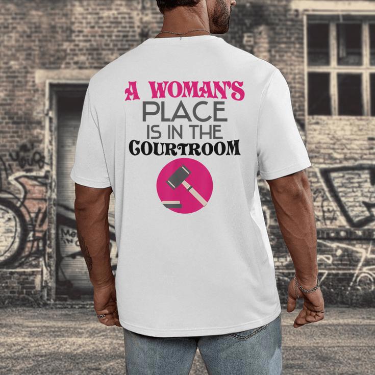 Lawyer Attorney Law School Graduation Female Women Men's Back Print T-Shirt