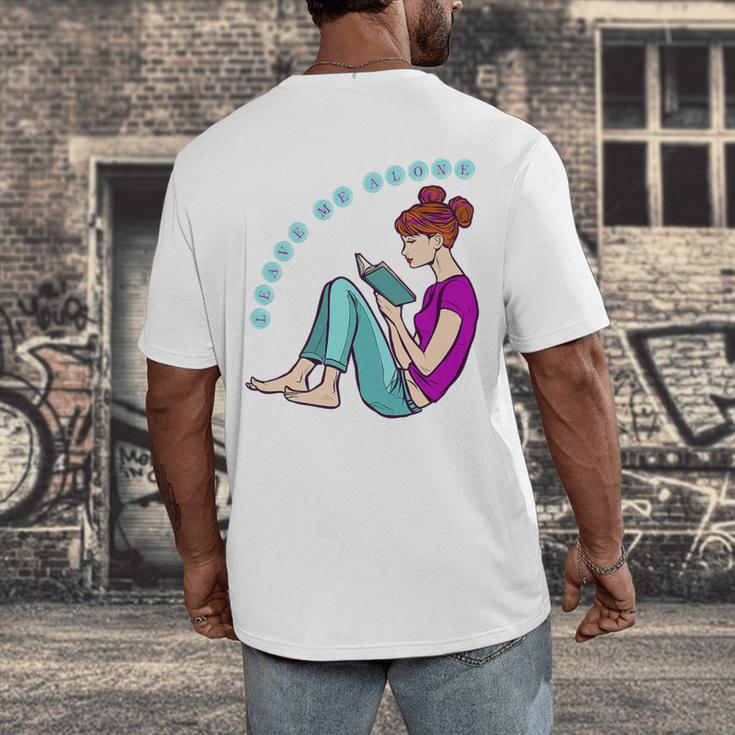 Leave Me Alone I'm Reading a Book For Bookworms Premium Tri-Blend Men's Back Print T-Shirt