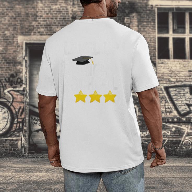 Level Up High School 8th Grade Graduation T-Shirt Men's Back Print T-Shirt