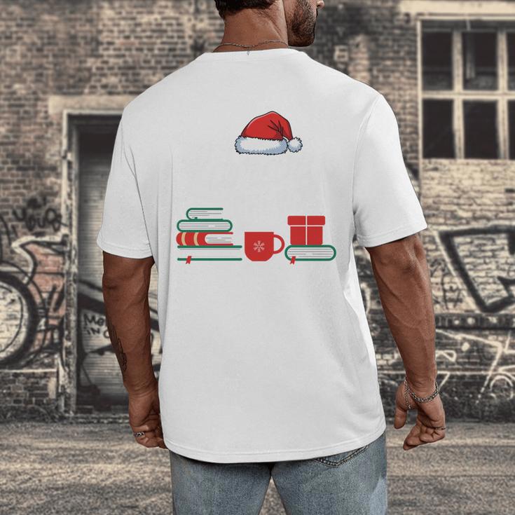 Library Crew Book Lovers Librarian Xmas Holiday Christmas Men's Back Print T-Shirt Library Crew Book Lovers Librarian Xmas Holiday Christmas Men's Back Print T-Shirt