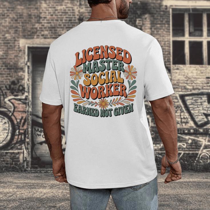 Licensed Social Worker Masters MSW LMSW Graduation 2026 Premium Tri-Blend Men's Back Print T-Shirt