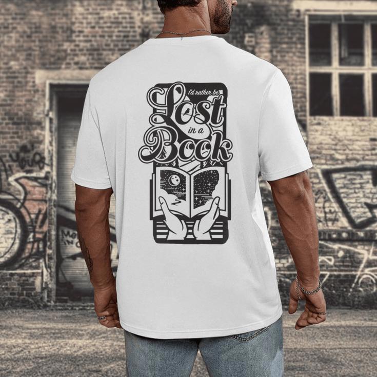 Lost In a Book Men's Back Print T-Shirt