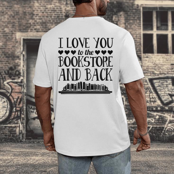 I Love You To The Bookstore And Back Men's Back Print T-Shirt