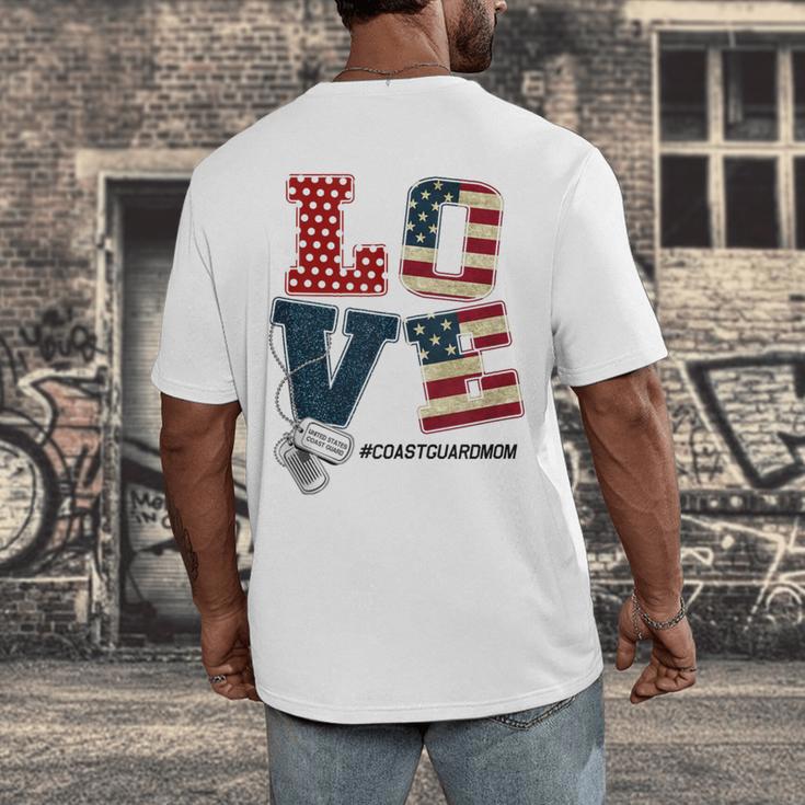 Love Coast Guard Mom Proud Coast Guard Graduation Mom Men's Back Print T-Shirt