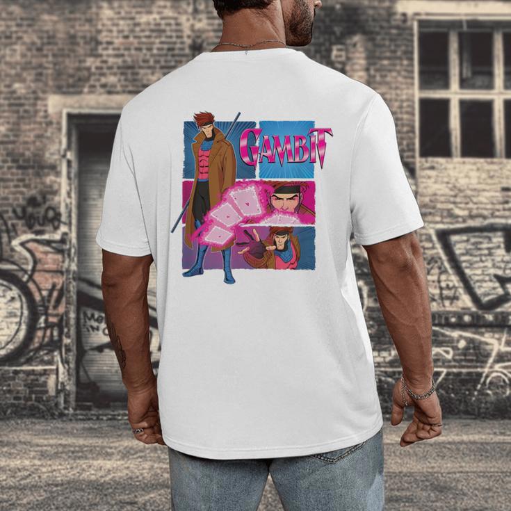 Marvel X-Men '97 Vintage Classic Gambit Comic Book Panels Men's Back Print T-Shirt