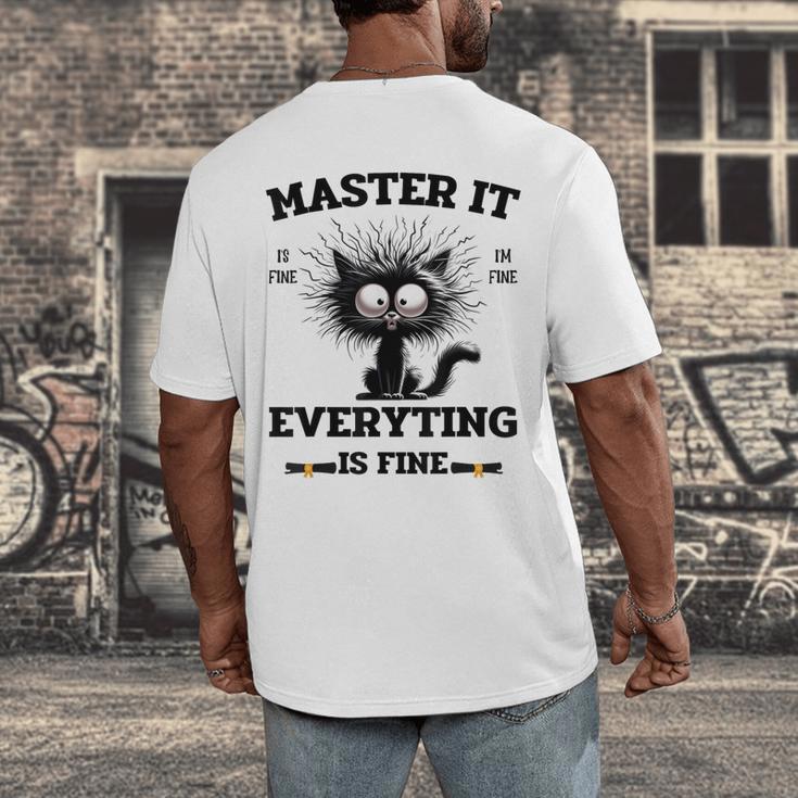 Masters Mastered It Graduate Master Degree Graduation Men's Back Print T-Shirt