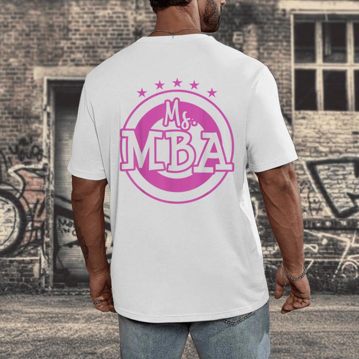 MBA Graduation Masters Business Administration T-Shirt Men's Back Print T-Shirt