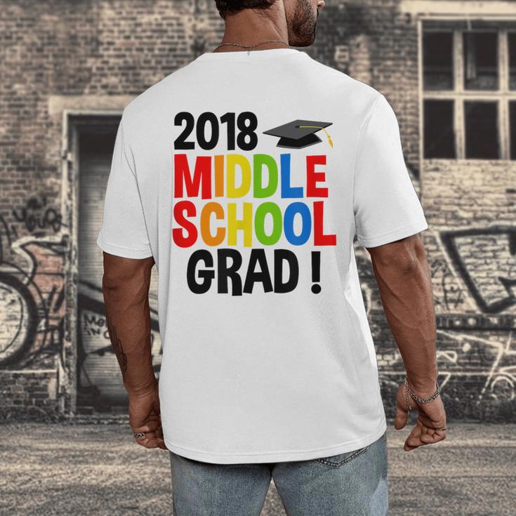 Middle School Graduation Class Of 2018 Shirt Men's Back Print T-Shirt