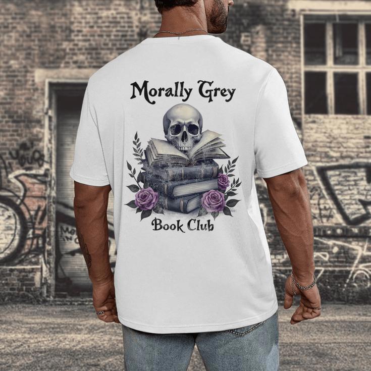 Morally Grey Book Club Gothic Vintage Style Men's Back Print T-Shirt Morally Grey Book Club Gothic Vintage Style Men's Back Print T-Shirt