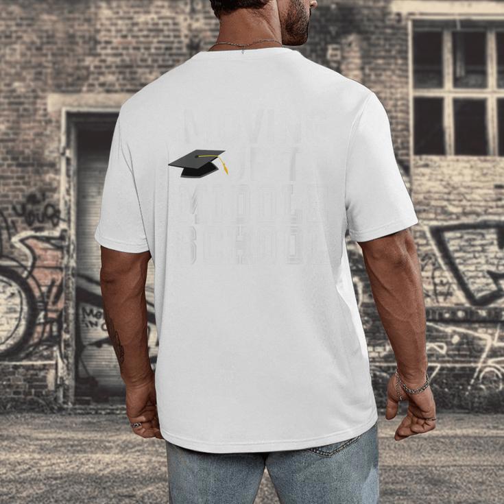 Moving Up To Middle School Elementary School Graduation Men's Back Print T-Shirt