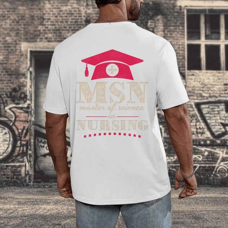 Msn Master Of Science In Nursing College Graduation Premium Tri-Blend Men's Back Print T-Shirt