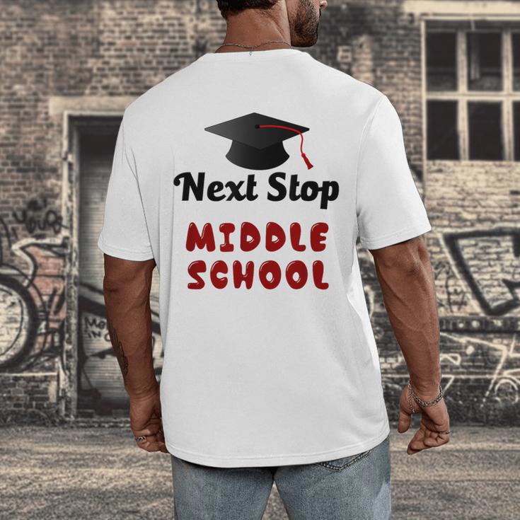 Next Stop Middle School Graduation Men's Back Print T-Shirt