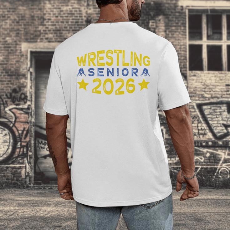 Night Wrestling Senior 2026 Graduation Men's Back Print T-Shirt
