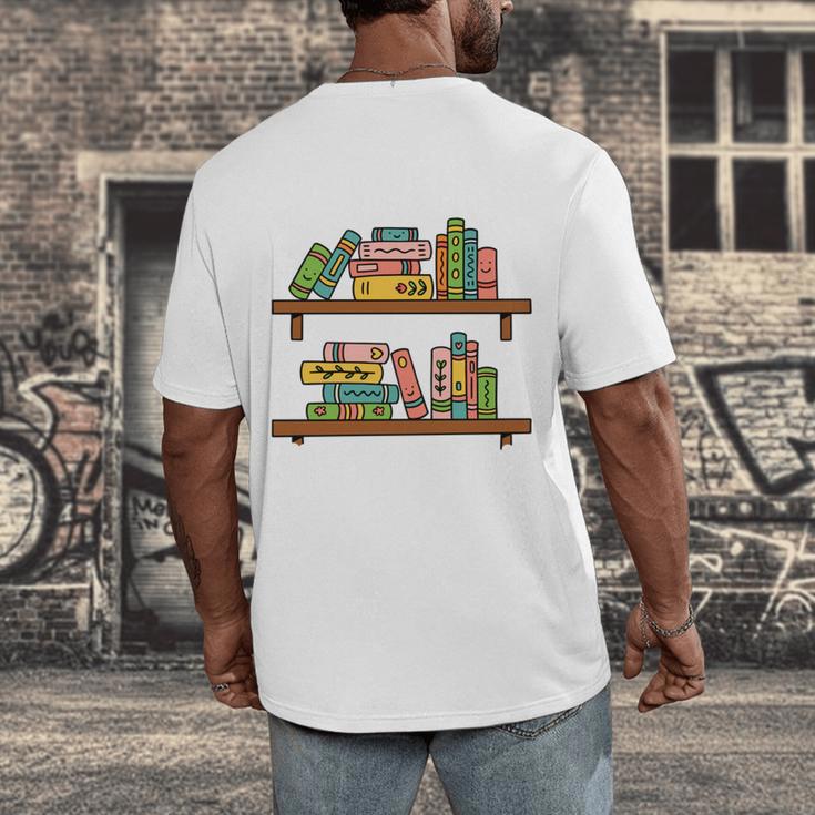 I Have NO Shelf Control Book Lover Men's Back Print T-Shirt