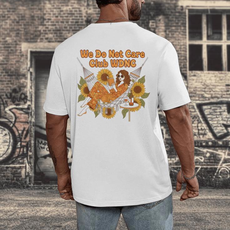 We Do Not Care Club WDNC Reading Book Boho Floral Men's Back Print T-Shirt