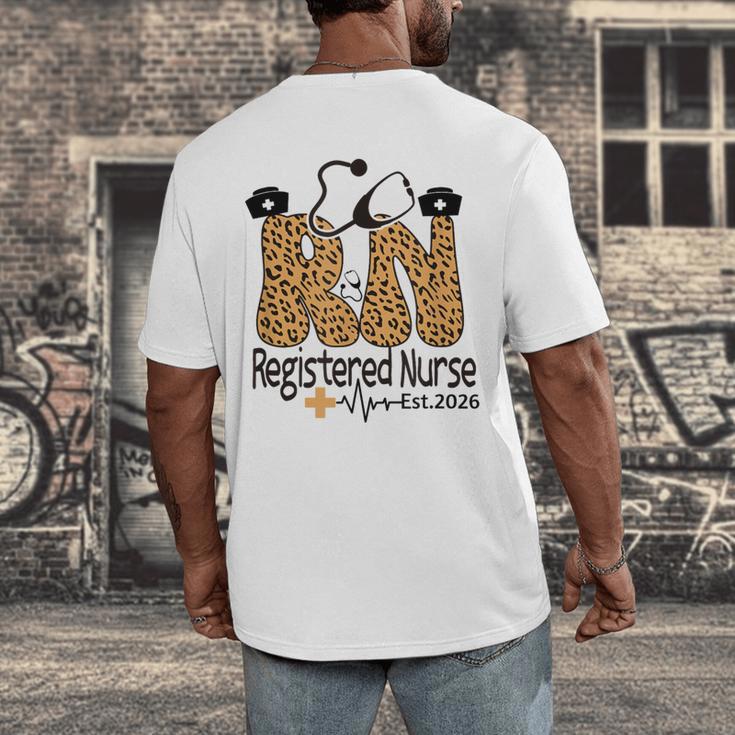 Nurse Est 2026 Graduation Graduate Nursing Student RN LPN Men's Back Print T-Shirt