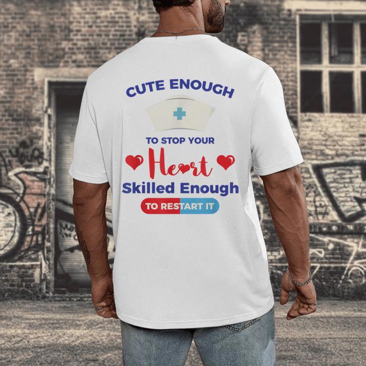 Nurse Tshirt Graduation Nursing School Birthday Men's Back Print T-Shirt