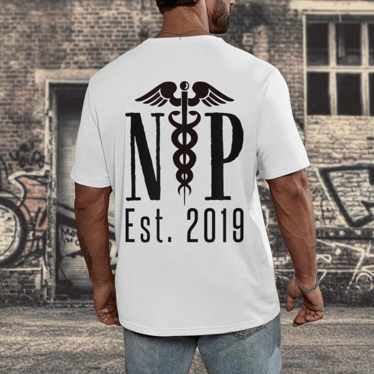Nurse Practitioner Graduation NP Est 2019 Shirt Men's Back Print T-Shirt