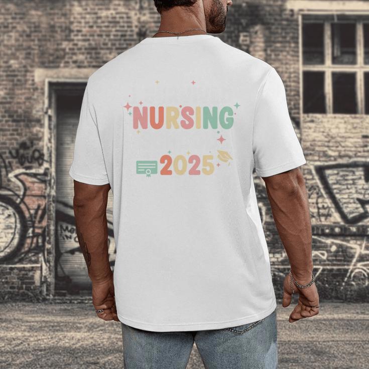 Nurse I Survived Nursing School Class Of 2025 Graduation Men's Back Print T-Shirt