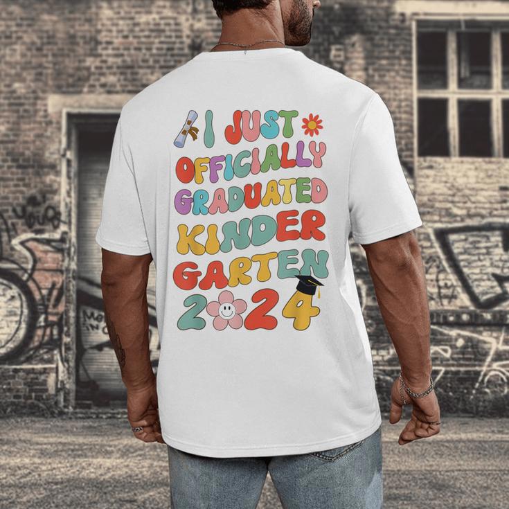 I Officially Graduated Kindergarten Graduation Class 2024 Men's Back Print T-Shirt