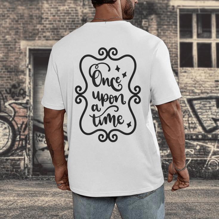 Once Upon A Time Fairytale Book Lover Reading Men's Back Print T-Shirt