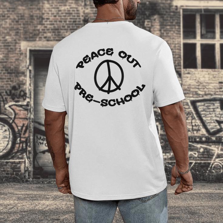 Peace Out PreschoolShirt For School Graduation Men's Back Print T-Shirt