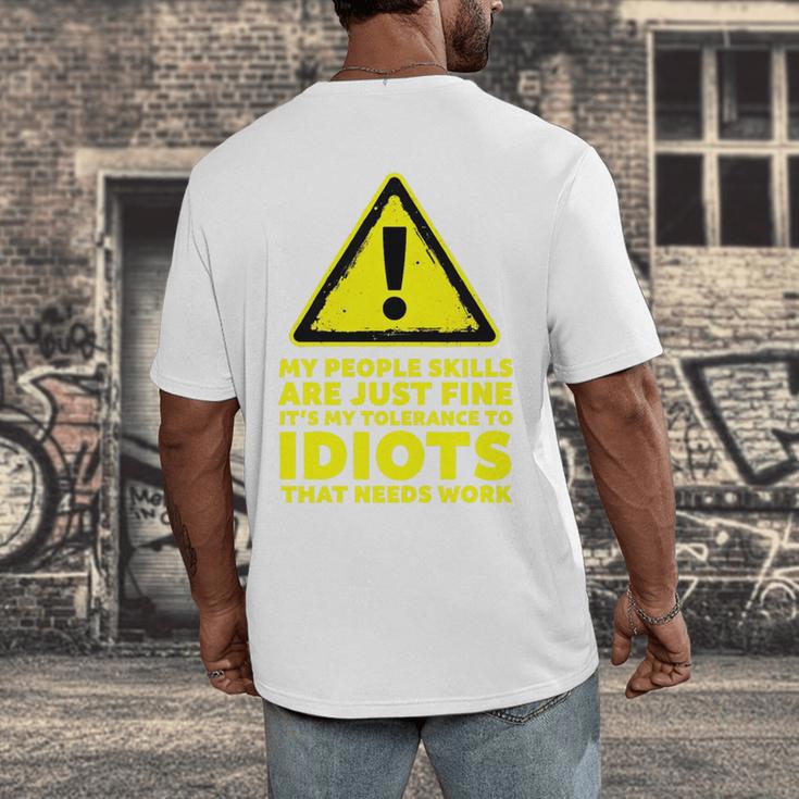 My People Skills Are Just Fine Sarcastic Introvert Premium Tri-Blend Men's Back Print T-Shirt My People Skills Are Just Fine Sarcastic Introvert Premium Tri-Blend Men's Back Print T-Shirt